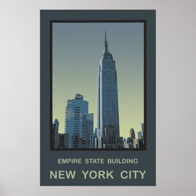 Póster Edificio Empire State de Nueva York (Frente)