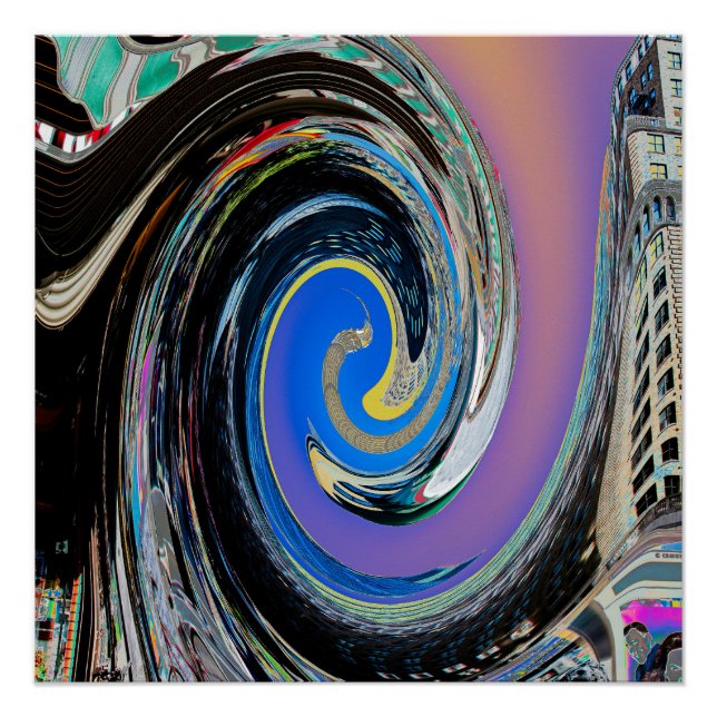 Póster Edificio Empire State desde la calle 42 de Nueva Y (Anverso)