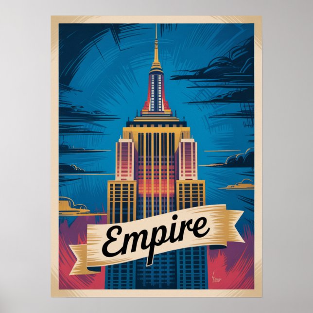 Póster Edificio Empire State Nueva York (Frente)