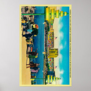 Póster Edificio federal y lagos de las Naciones