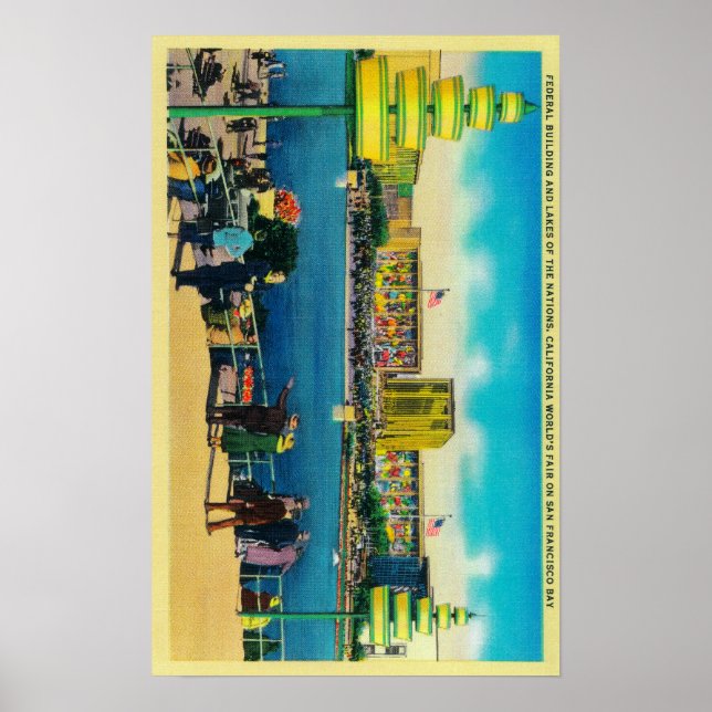 Póster Edificio federal y lagos de las Naciones (Frente)