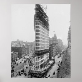 Póster Edificio Flatiron, 1902. Foto antigua