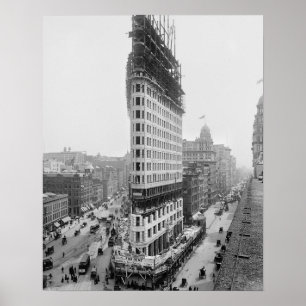 Póster Edificio Flatiron, 1902. Foto antigua