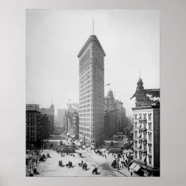 Póster Edificio Flatiron, 1905. Foto de Nueva York de épo