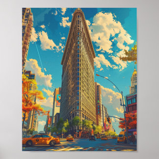 Póster Edificio Flatiron New York City USA