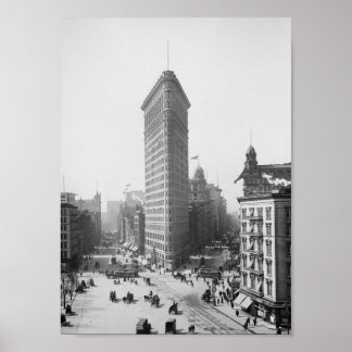 Póster Edificio Flatiron - Nueva York Vintage - 1902