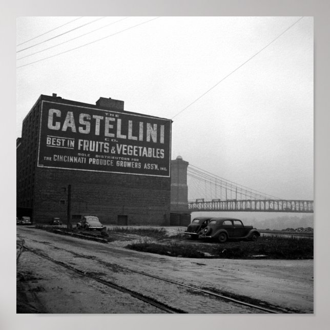 Póster Edificio Industrial En Cincinnati - 1938 (Frente)