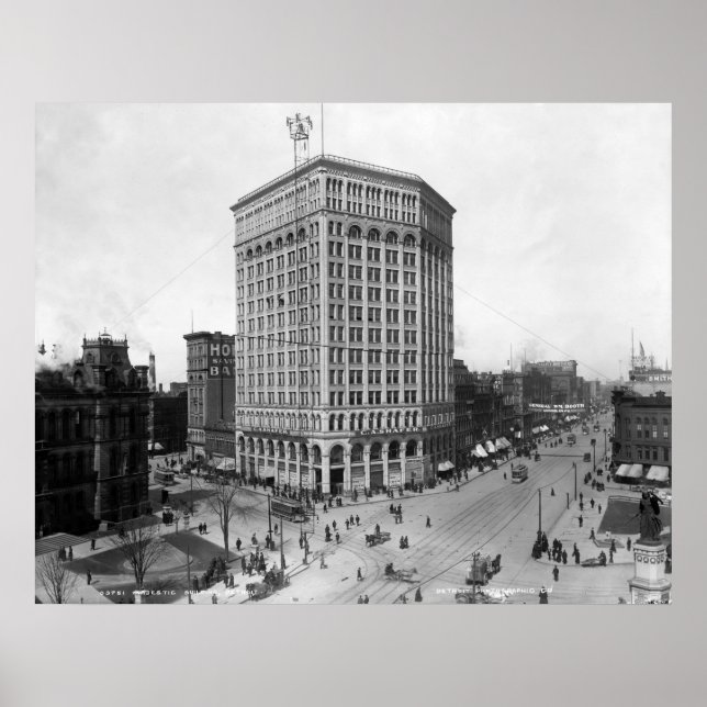 Póster Edificio Majestic, Detroit: 1899 (Frente)