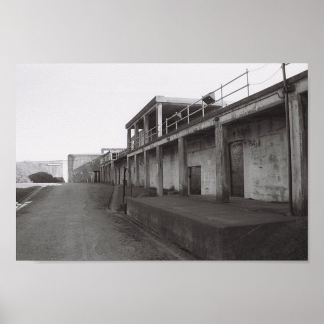 Póster Edificio militar del Parque Estatal Fort Casey (Frente)