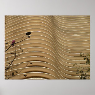 Póster Edificio ondulado