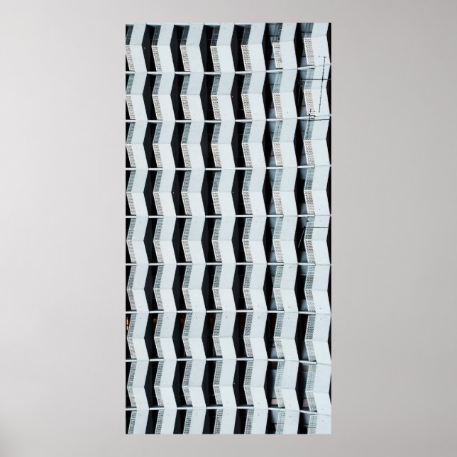 Póster Edificio pintado de blanco (Frente)