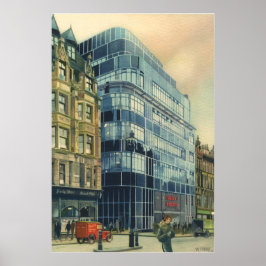 Póster Edificio Vintage Daily Express en Fleet Street