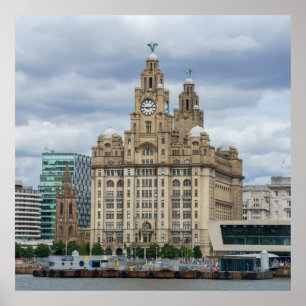 Póster Edificio y Torre Icónica del Hígado, Escena frente