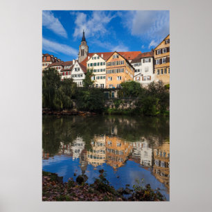 Póster Edificios bordean el río   Alemania