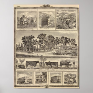 Póster edificios de Clenona Stock Farm en Davenport