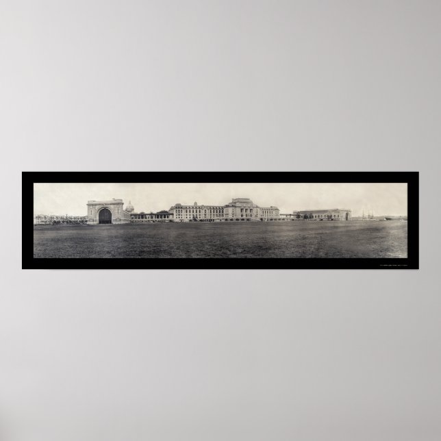 Póster Edificios de la Academia Naval Foto 1909 (Frente)