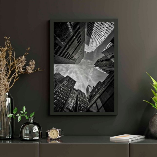 Póster Edificios de la ciudad de Nueva York en blanco y n (Subido por el creador)