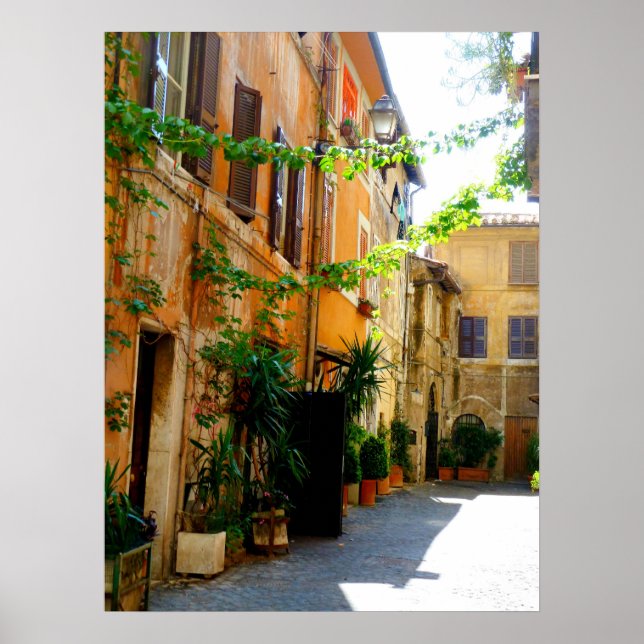 Póster Edificios de Roma Coloridos (Frente)