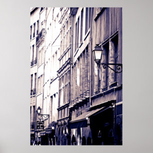 Póster Edificios del casco antiguo, Francia