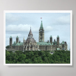 Póster Edificios del Parlamento de Canadá