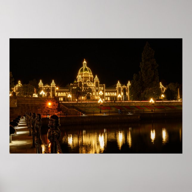 Póster Edificios Del Parlamento De Columbia Británica De  (Frente)