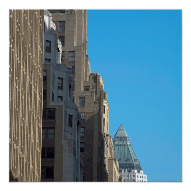 Póster Edificios fachadas Manhattan New York City USA (Anverso)