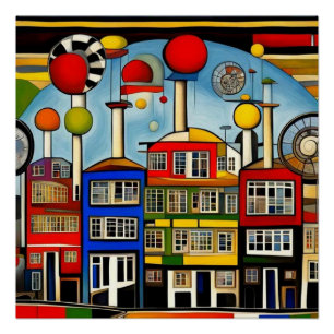 Póster Edificios industriales