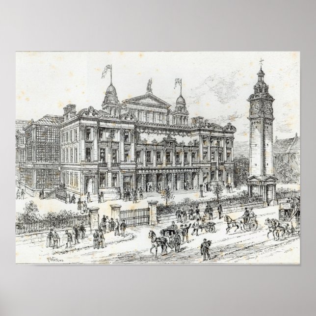 Póster Edificios terminados del Palacio del Pueblo (Frente)