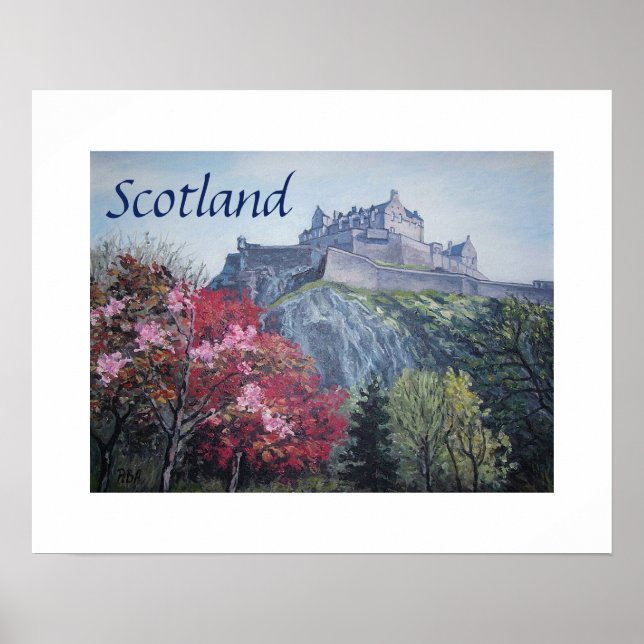 Póster Edimburgo Castle Scotland Ping de Pola.B.Alex (Frente)