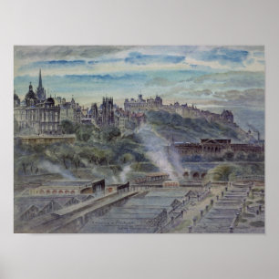 Póster Edimburgo desde cerca de la capilla de San Antonio