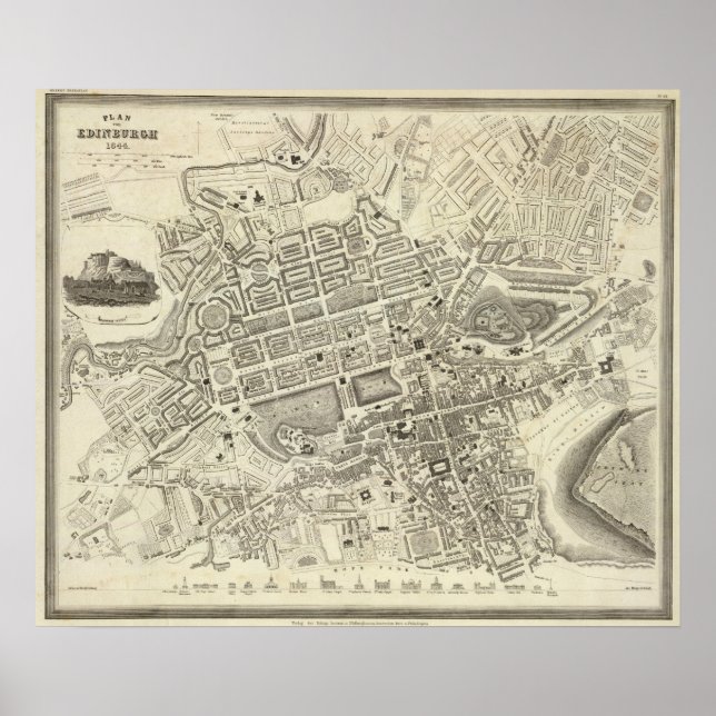 Póster Edimburgo, Escocia (Frente)