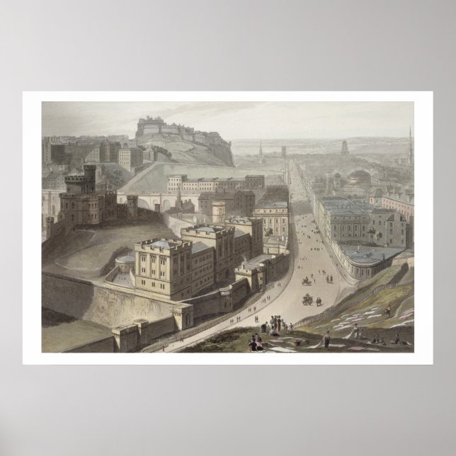 Póster Edinburgh, from Calton Hill, from 'A Voyage Around (Frente)