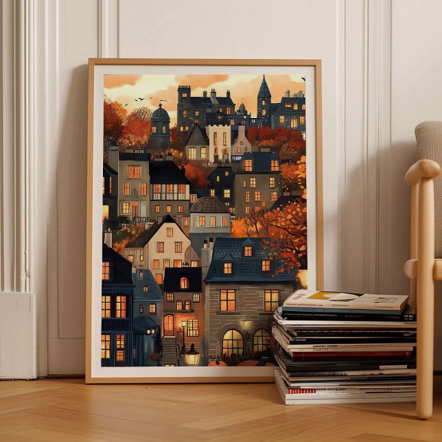 Póster Edinburgh Illustration Edinburgh Print Autumn Scot (Subido por el creador)