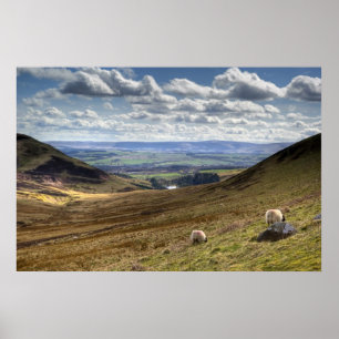 Póster Edinburgh Pentland Hill View