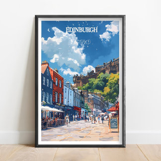 Póster Edinburgh Travel Poster Royal Mile Edinburgh Print