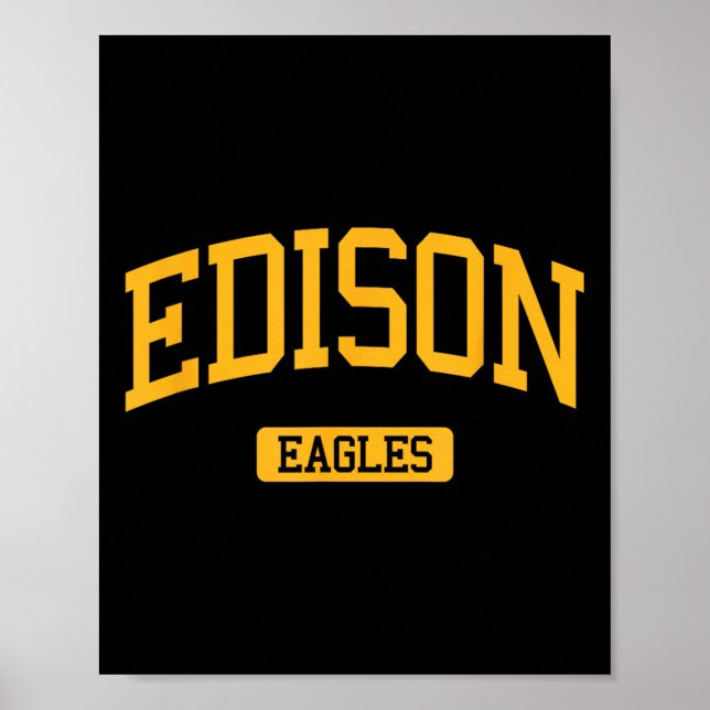 Póster Edison High School Hs Edison Nj Varsity Srts  (Frente)