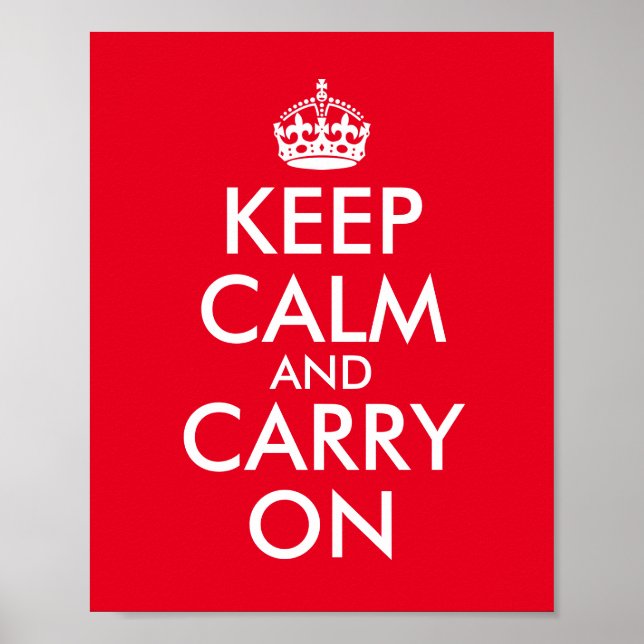 Póster Edit Text to Make Your Own Keep Calm and Carry On (Frente)