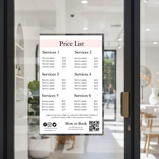 Póster Editable Business Price List Template | Spa, Nail  (Subido por el creador)