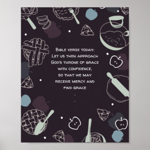 Póster Editable Quotes Baking Apple pie cartoon