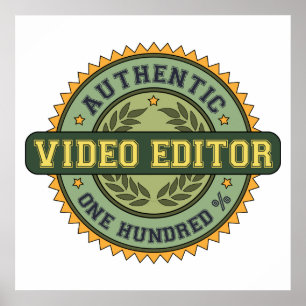 Póster Editor de vídeo auténtico