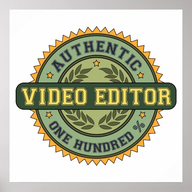 Póster Editor de vídeo auténtico (Frente)