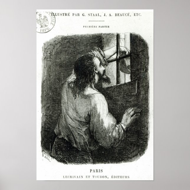 Póster Edmond Dantes encarcelado en el castillo de if (Frente)