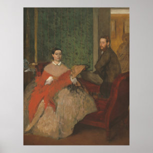 Póster Edmondo y Thérèse Morbey, Bella Artes de Edgar Deg