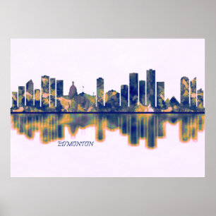 Póster Edmonton Skyline