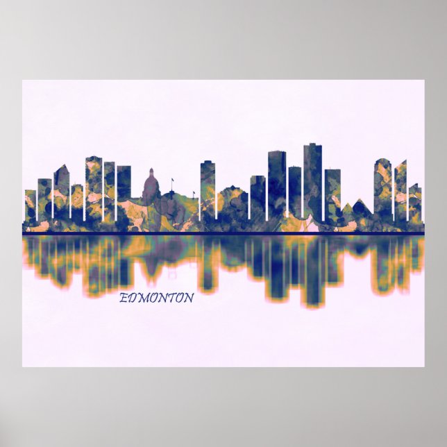 Póster Edmonton Skyline (Frente)