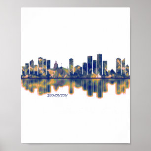 Póster Edmonton Skyline