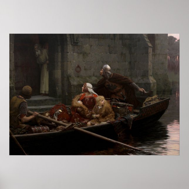 Póster Edmund Blair Leighton - En tiempo de peligro (Frente)