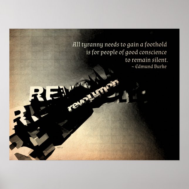 Póster Edmund Burke Quote (Frente)