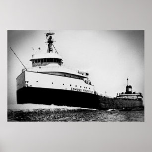 Póster Edmund Fitzgerald Vintage Marítimo Grandes Lagos