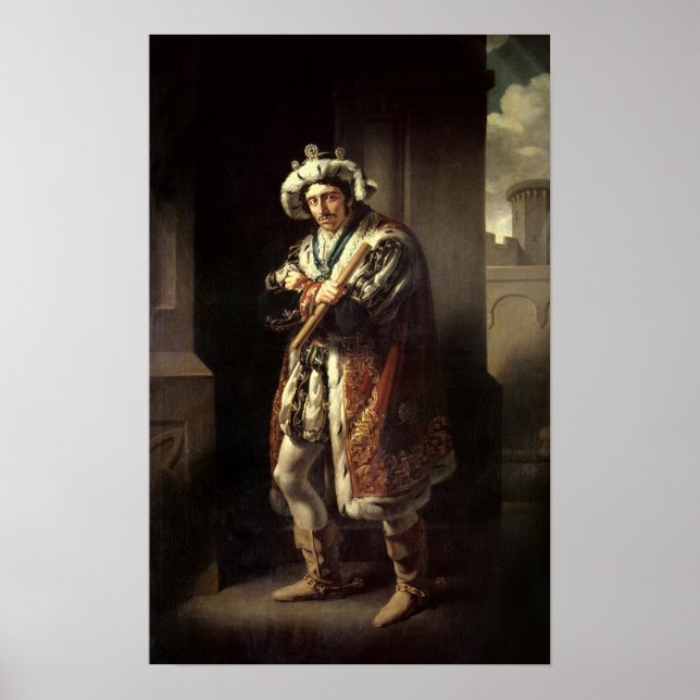 Póster Edmund Kean como Richard III, 1814 (Frente)
